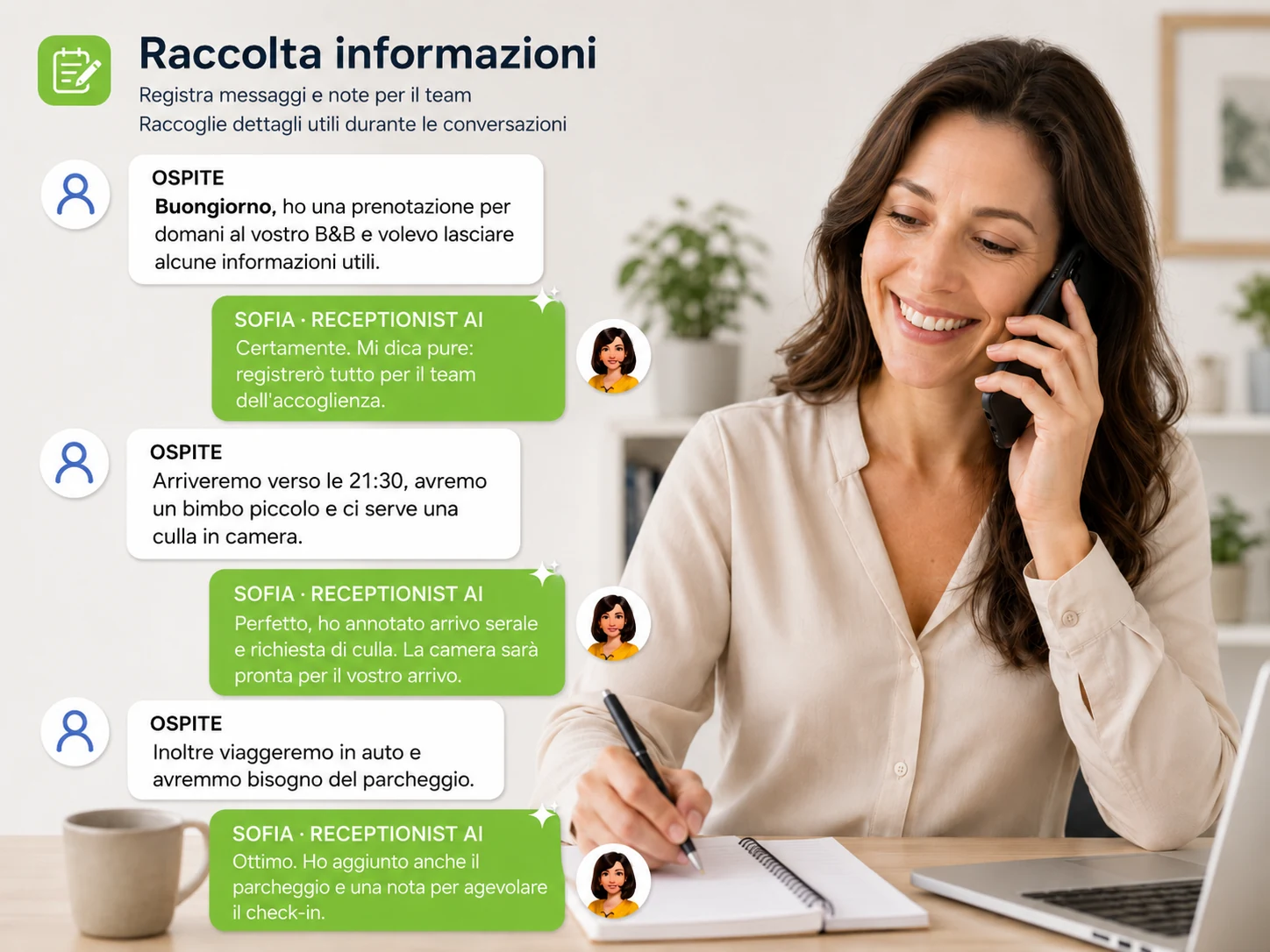Raccolta informazioni dal chiamante